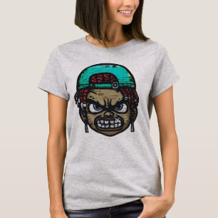 Camiseta Rebelde Urbano: Cara estilo graffiti