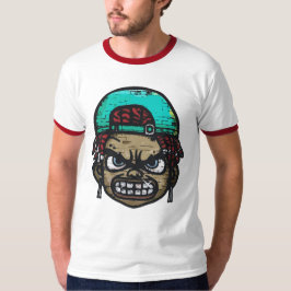 Camiseta Rebelde Urbano: Cara estilo graffiti