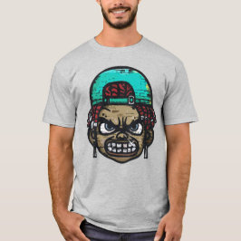 Camiseta Rebelde Urbano: Cara estilo graffiti