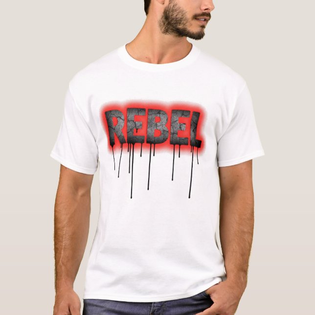 Camiseta REBELDRIP Defiance in Red Echo (Anverso)
