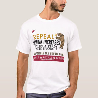 Camiseta Rebelión de impuesto de CA - el nuevo impuesto de