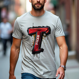 Camiseta Rebelión Urbana: Personalizable Audaz Graffiti "T"