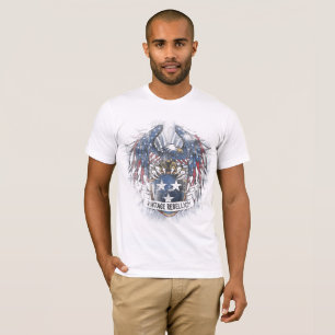 Camiseta Rebelión Vintage, Escudo de Águila Americana,