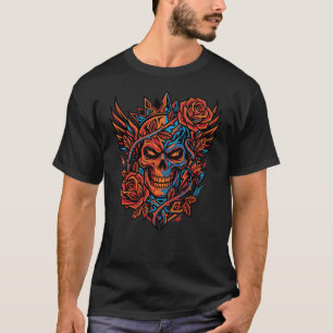 Camiseta Rebellion and Resilience Cráneo Rosa Gráf