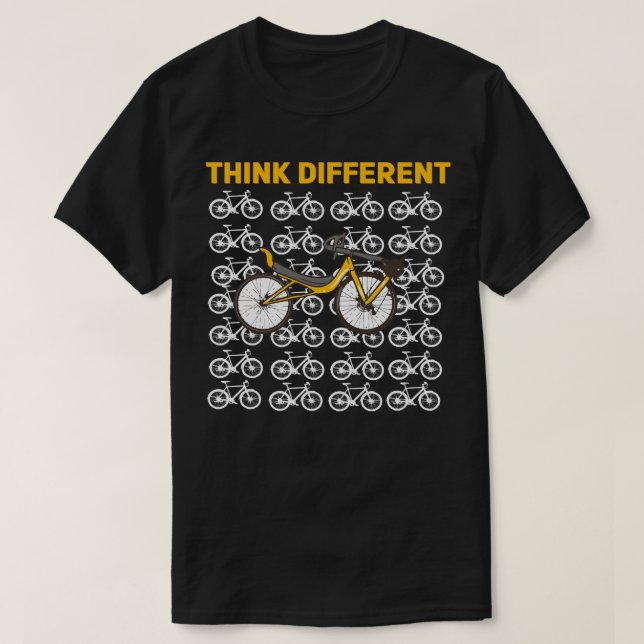 Camiseta Rebent Bike Think Different (Diseño del anverso)