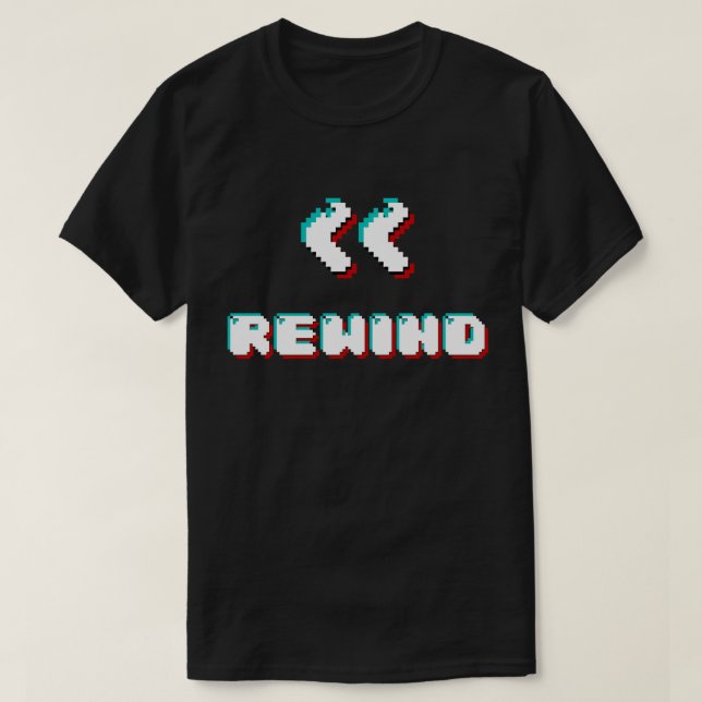Camiseta Rebobinado retro (Diseño del anverso)