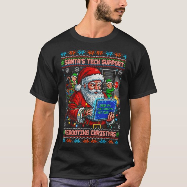 Camiseta Rebooting Ugly Support Tech Santa s (Anverso)