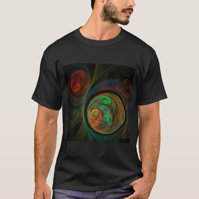 Camiseta Reborn Green Abstract Art (Anverso)