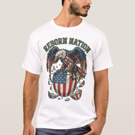Camiseta Reborn Nation American Eagle US Flag Patriotic Art