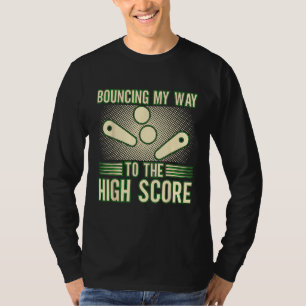 Camiseta Rebotando hacia la máquina de pinball de puntuació