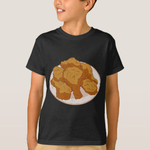 Camiseta Rebozado de Pollo Frito Jugoso Crujiente Comida Re