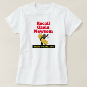 Camiseta Recall Gavin Newsom de un solo lado