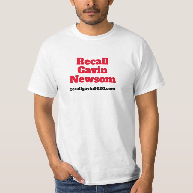 Camiseta Recall Gavin Newsom de un solo lado (Anverso)