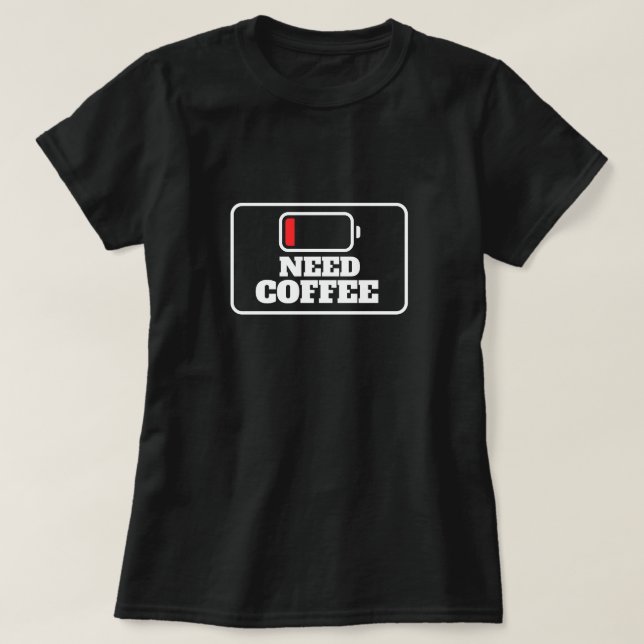 Camiseta recarga de café (Diseño del anverso)