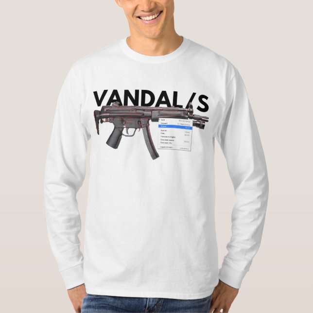 CAMISETA RECARGA DE LA SOCIEDAD MP5 DEL VÁNDALO (Anverso)