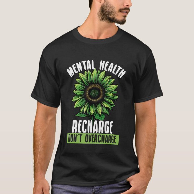 Camiseta Recarga de Salud Mental No sobrecargues Sunflo (Anverso)