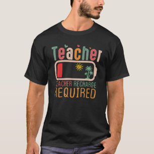 Camiseta Recarga De Verano Para Profesores Requiere Enseñan