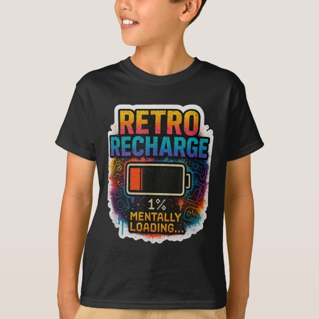 Camiseta “Recarga Retro – Cargando Mentalmente…”  (Anverso)