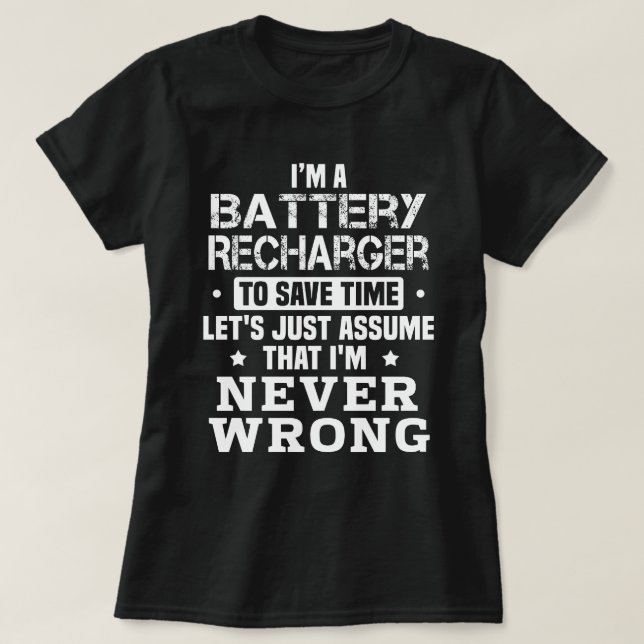 Camiseta Recargador de batería (Diseño del anverso)