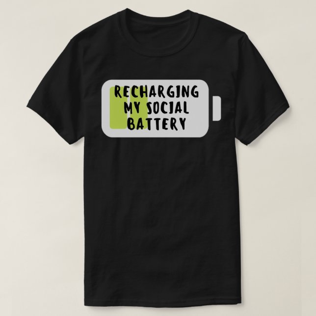 Camiseta Recargando mi batería social (Diseño del anverso)
