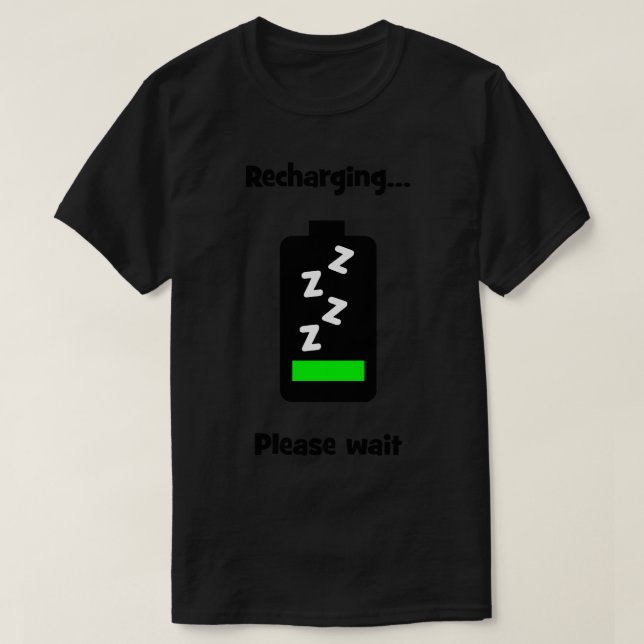 Camiseta Recargar, espere (Diseño del anverso)