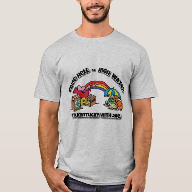 Camiseta Recaudación de fondos de ayuda por inundaciones en (Anverso)