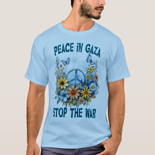 Camiseta Recen por Gaza: Detengan la guerra en Gaza (Anverso)