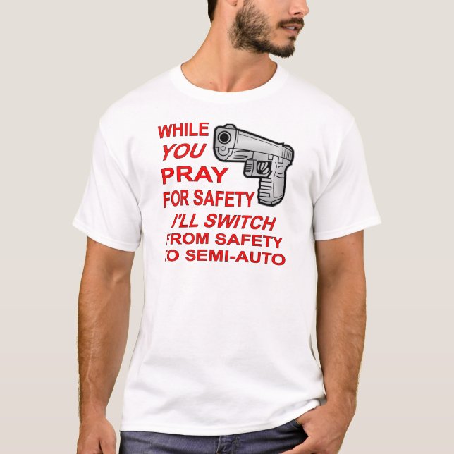 Camiseta Recen por seguridad voy a cambiar a semiautomático (Anverso)