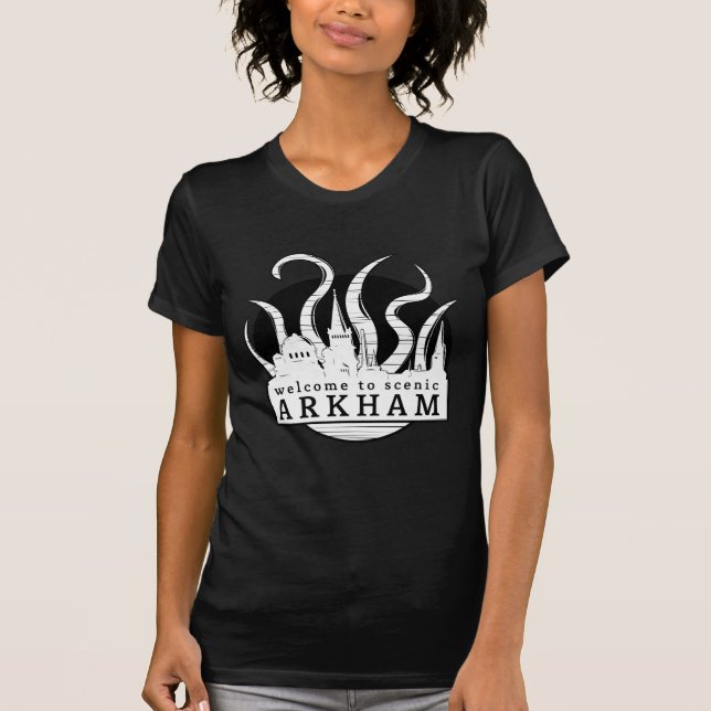 Camiseta Recepción a Arkham escénico (Anverso)