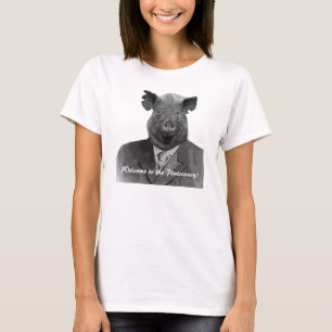 Camiseta Recepción al personalizable divertido T del cerdo