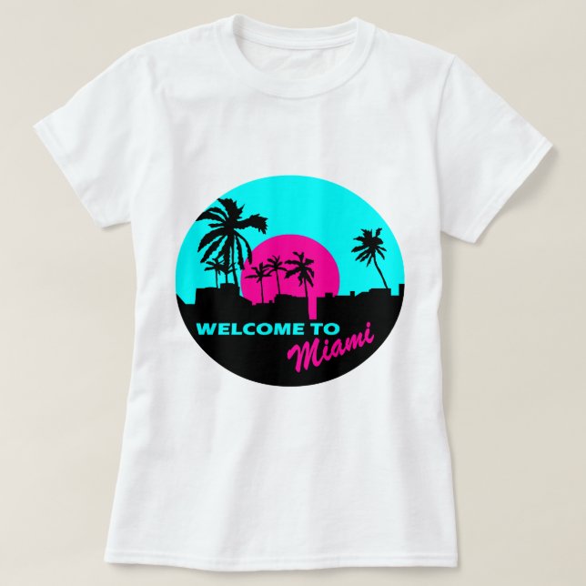 Camiseta Recepción fresca al diseño de Miami (Diseño del anverso)