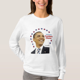 Camiseta ¡Recepción, presidente Obama! (Manga larga de las