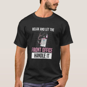 Camiseta Recepcionista de atención médica para una clínica