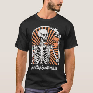 Camiseta Recepcionista Hombre Vida Café Esqueleto Agotado