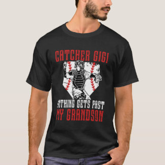 Camiseta Receptor de béisbol Gigi Orgullosa Gigi de un gato