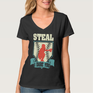 Camiseta Receptor de béisbol jugador atleta robo me atrevo