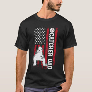 Camiseta Receptor de béisbol papá de un receptor de béisbol