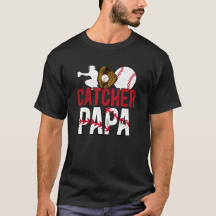 Camiseta Receptor de béisbol Papá Orgulloso papá de un gato