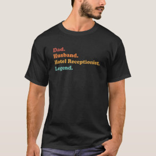 Camiseta Receptor de hotel Mens para papá o marido para gra
