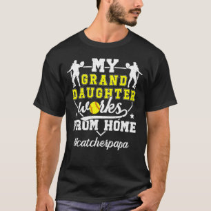 Camiseta Receptor de Sóftbol Papá Orgulloso Papá de un Gato