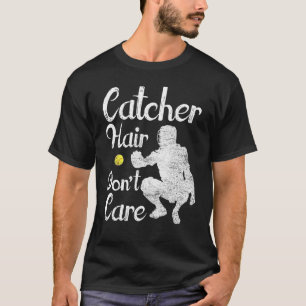 Camiseta Receptor de Sóftbol Pelo No Importa Receptor de Só