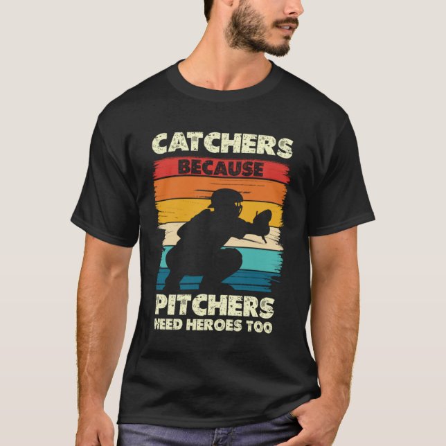 Camiseta Receptores Porque Lanzadores Necesitan Héroes (Anverso)