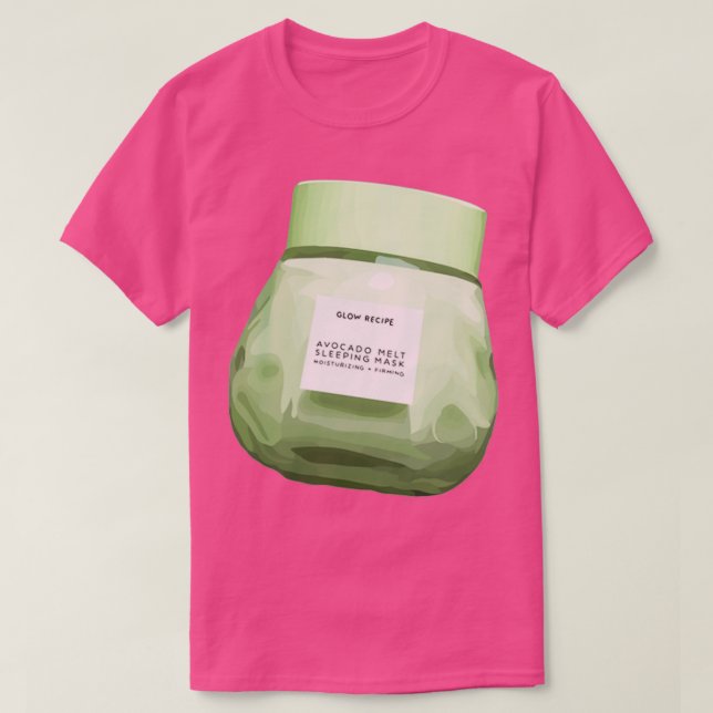 Camiseta Receta brillante máscara de aguacate (Diseño del anverso)
