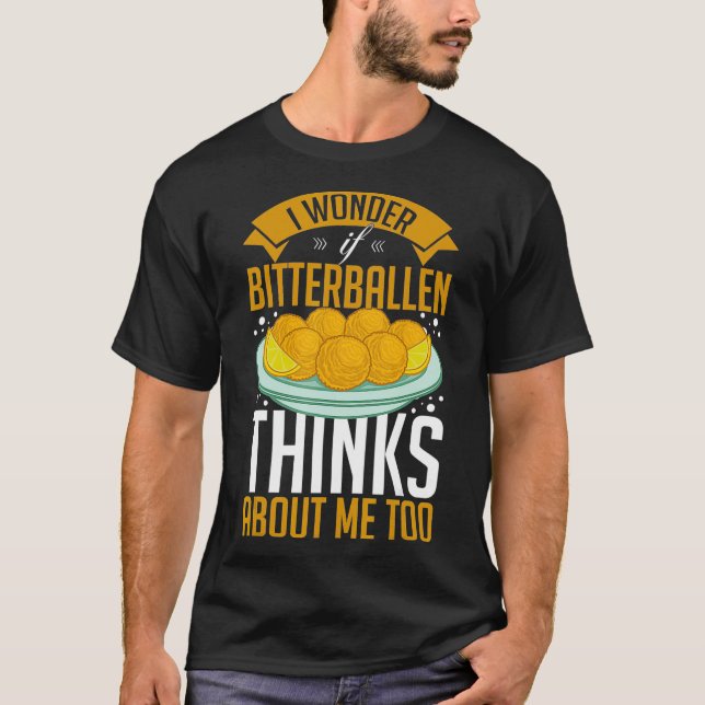 Camiseta Receta de Bitterballen Comida Holandesa Congelada  (Anverso)