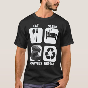 Camiseta Receta de Brownie Barra de Chocolate Vegana Fudge