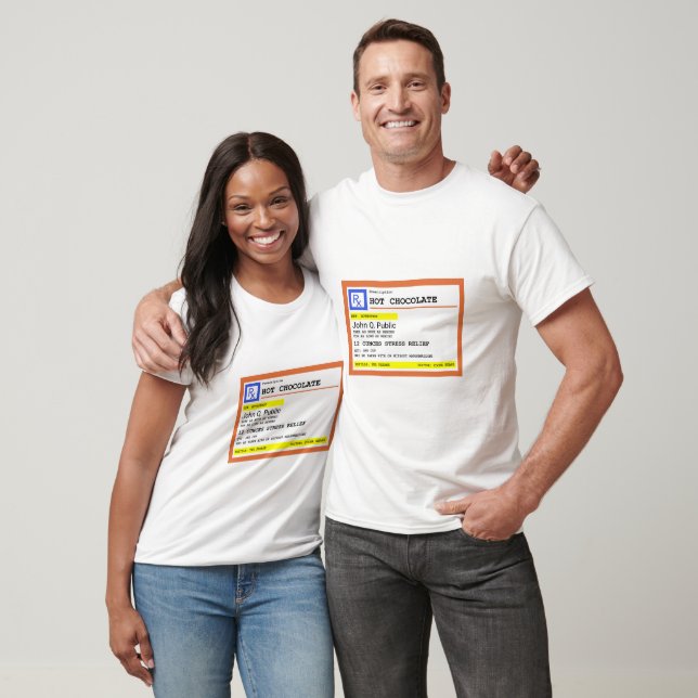 Camiseta Receta de Chocolate Caliente Personalizado  (Unisexo)