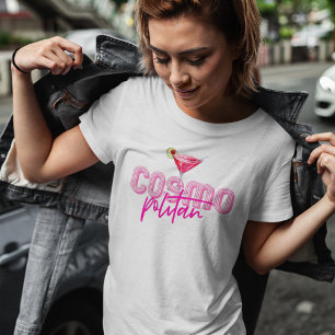 Camiseta Receta de cóctel personalizado Watercolor Cosmopol