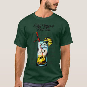 Camiseta Receta de cócteles de té helado de Long Island