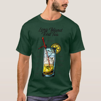 Camiseta Receta de cócteles de té helado de Long Island