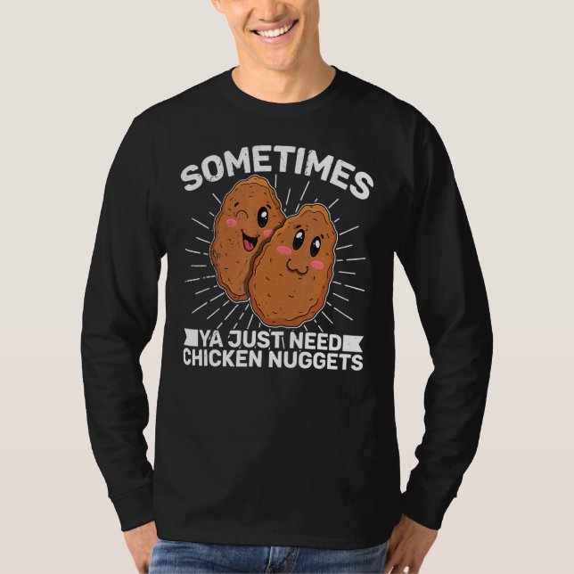 Camiseta Receta de comida rápida de nuggets de pollo (Anverso)